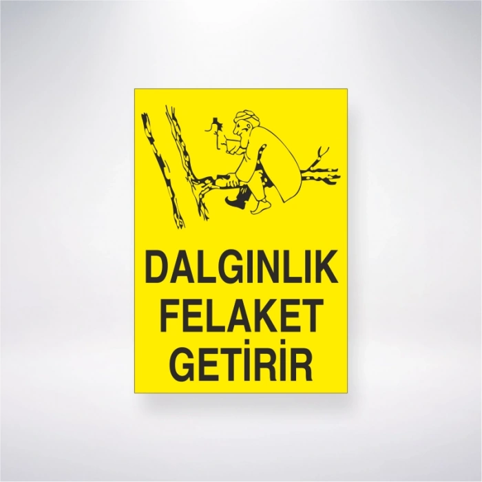 Dağınıklık Felaket Getirir Sticker 20X28 Cm