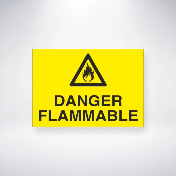 Danger Flammable Sticker 20X28 Cm