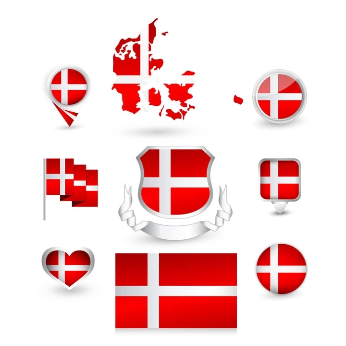 Danimarka Sticker Set