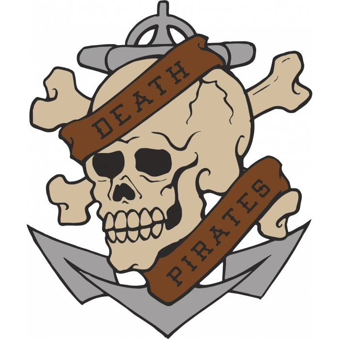 Death Pirate Sticker 10x10 cmRenkli Sticker