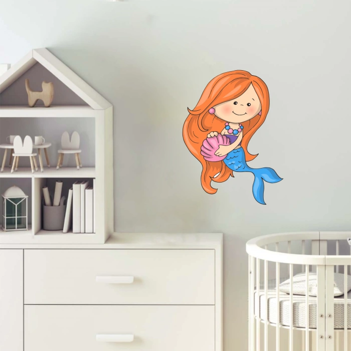 Deniz Kızı Duvar Sticker