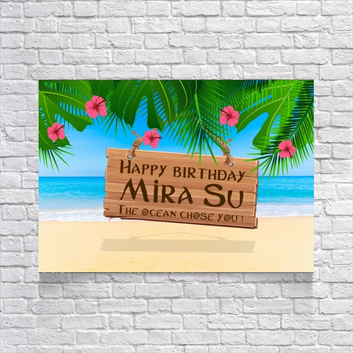 Deniz Temalı Doğum Günü Afişi 100X150 cm