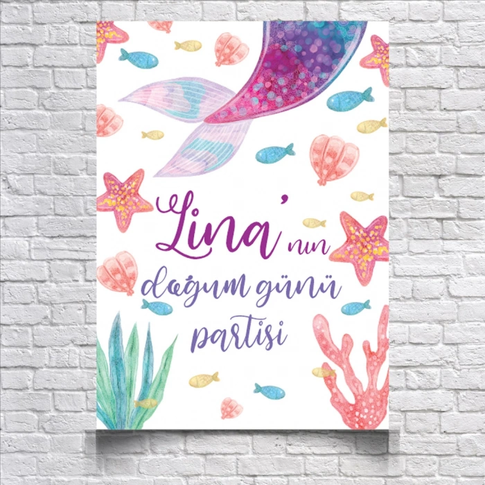 Deniz Temalı Doğum Günü Afişi 35X50 cm