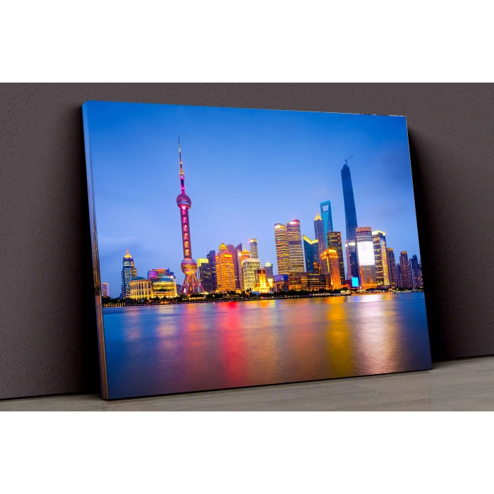 Deniz Ve Şehir Manzarası Kanvas