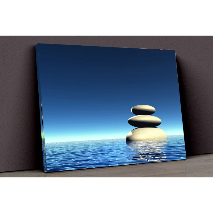 Deniz Ve Taşlar Kanvas