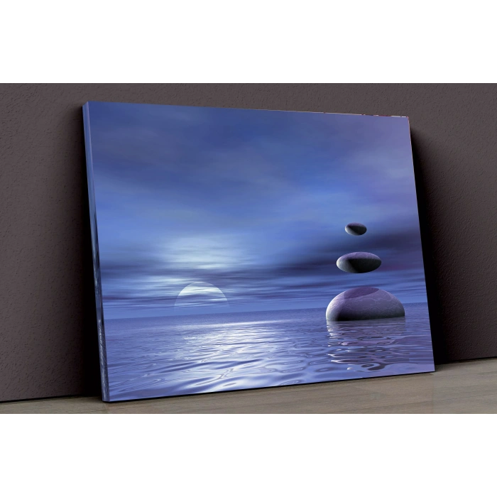 Deniz Ve Taşlar Kanvas