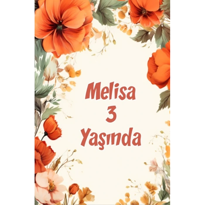 Renkli Çiçekler Temalı Doğum Günü Afişi -12 50X70 cm