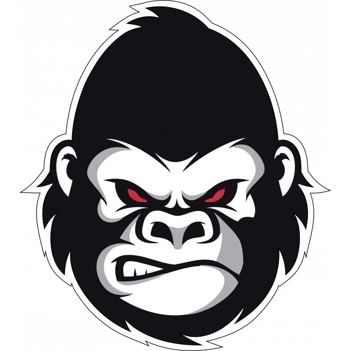 Kızgın Maymnun Sticker 10x10 cmRenkli Sticker