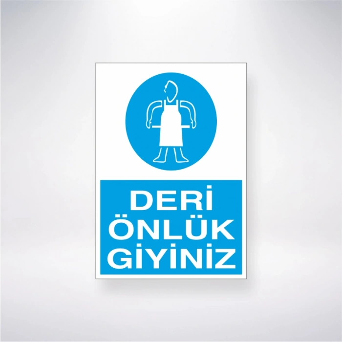 Deri Önlük Giyiniz Sticker 20X28 Cm