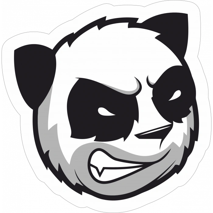 Kızgın Panda Sticker 10x10 cmRenkli Sticker
