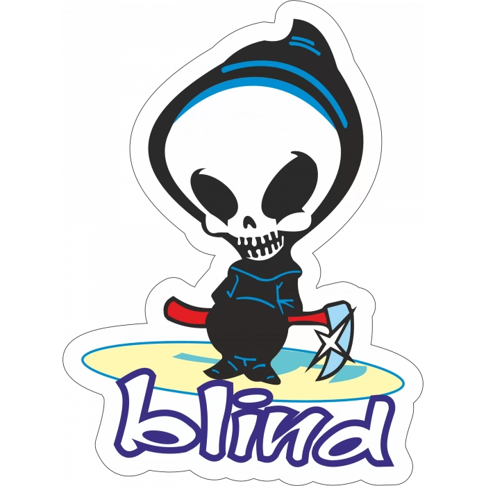 Blind Azrail Sticker 10x10 cmRenkli Sticker