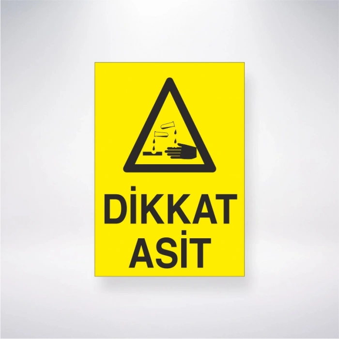 Dikkat Asit Sticker 20X28 Cm