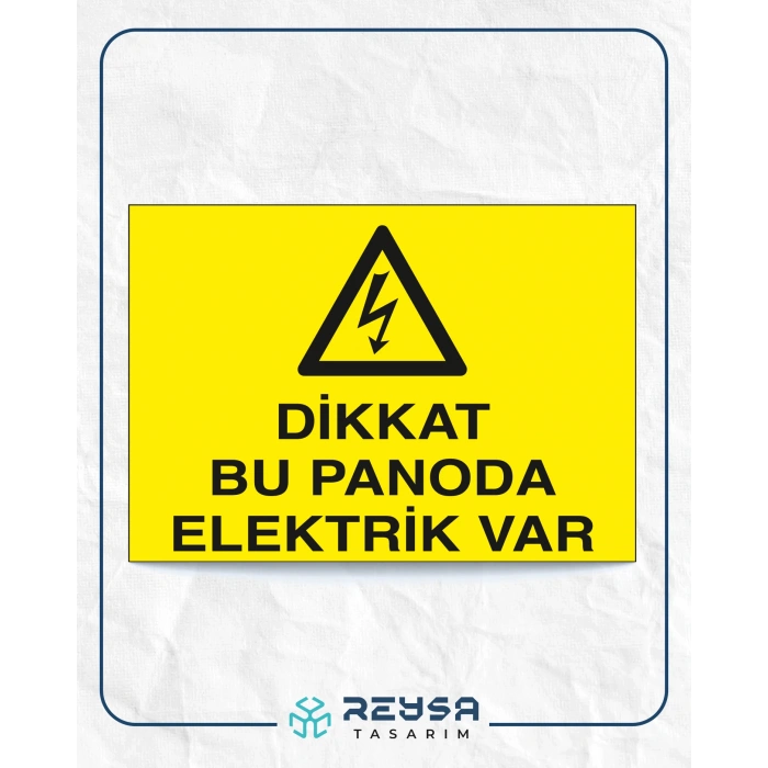 Dikkat Bu Panoda Elektrik Var Sticker 20X28 Cm