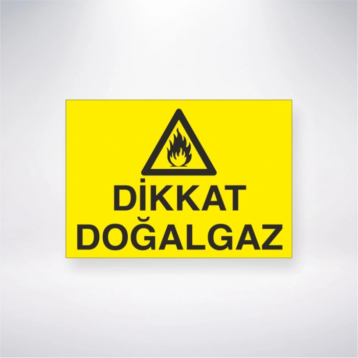 Dikkat Doğalgaz Sticker 20X28 Cm