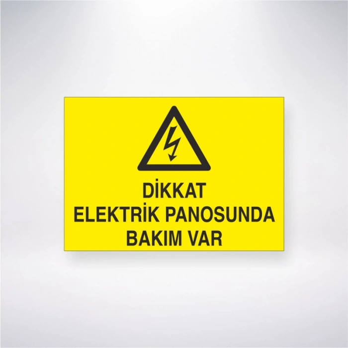 Dikkat Elektrik Panosunda Bakım Var Sticker 20X28 Cm