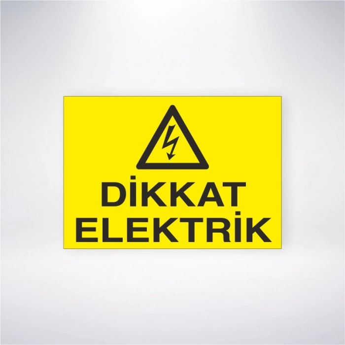 Dikkat Elektrik Sticker 20X28 Cm