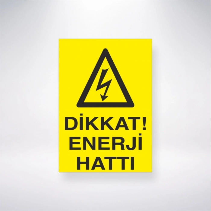 Dikkat Enerji Hattı Sticker 20X28 Cm
