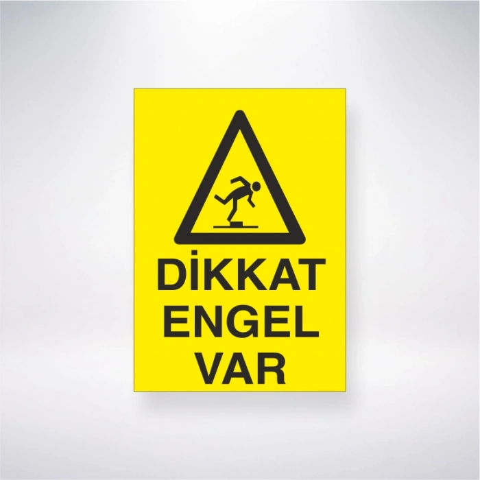 Dikkat Engel Var Sticker 20X28 Cm