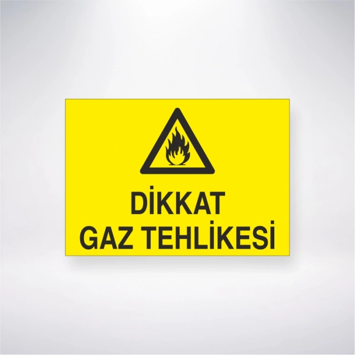 Dikkat Gaz Tehlikesi Sticker 20X28 Cm