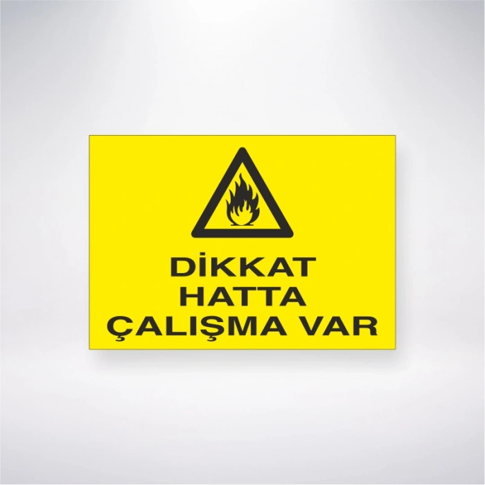 Dikkat Hatta Çalışma Var Sticker 20X28 Cm