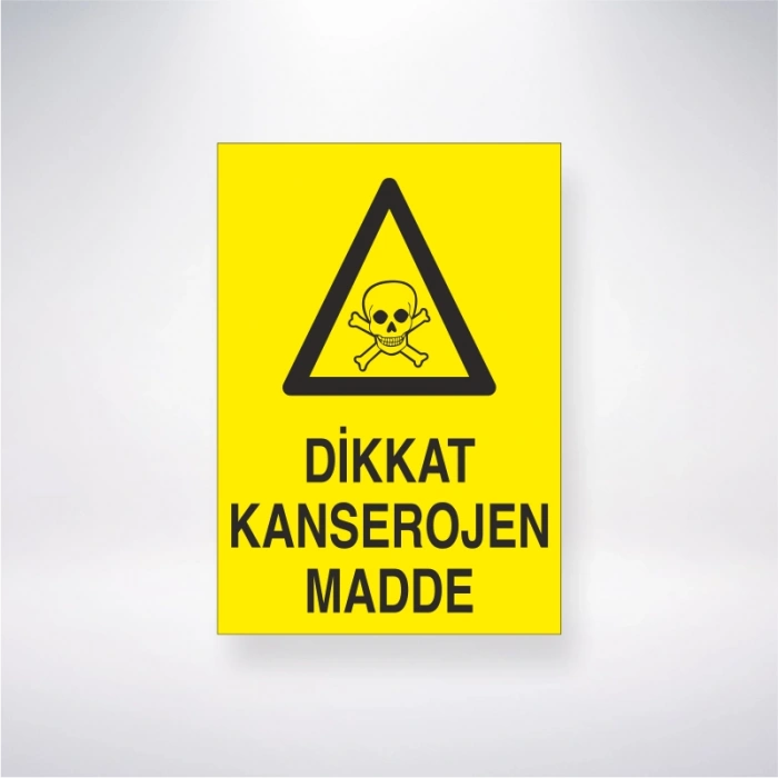 Dikkat Kanserojen Madde Sticker 20X28 Cm