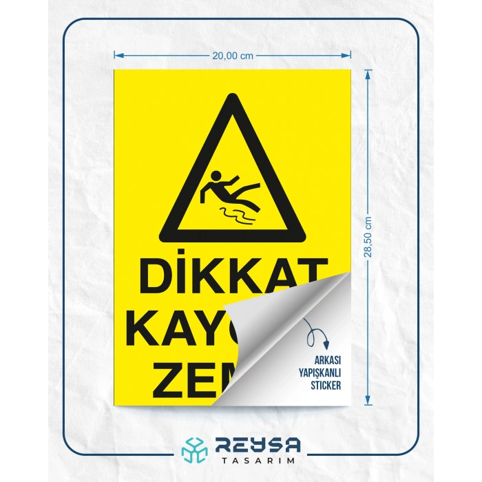 Dikkat Kaygan Zemin Sticker 20X28 Cm