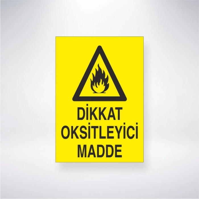 Dikkat Oksitleyici Madde Sticker 20X28 Cm