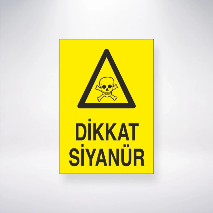 Dikkat Siyanür Sticker 20X28 Cm