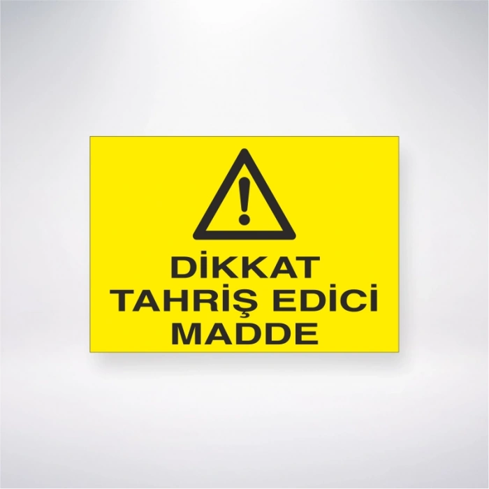 Dikkat Tahriş Edici Madde Sticker 20X28 Cm