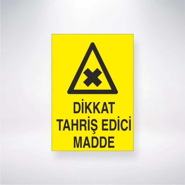 Dikkat Tahriş Edici Madde Sticker 20X28 Cm