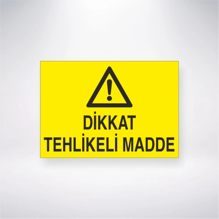 Dikkat Tehlikeli Madde Sticker 20X28 Cm