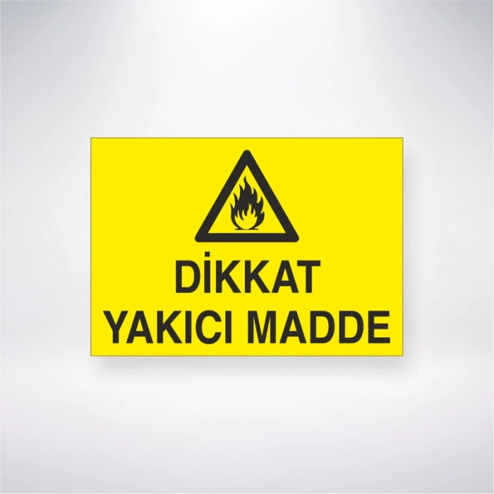 Dikkat Yakıcı Madde Sticker 20X28 Cm
