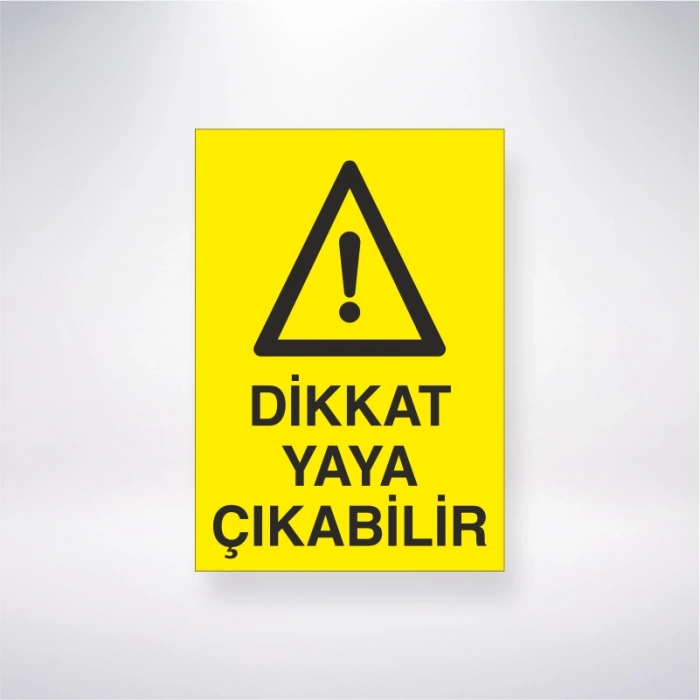 Dikkat Yaya Çıkabilir Sticker 20X28 Cm