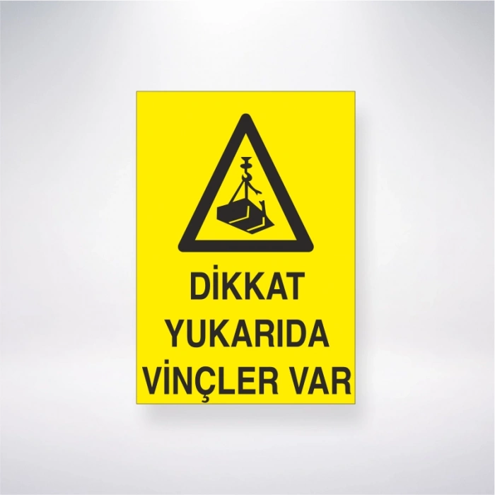 Dikkat Yukarıda Vinçler Var Sticker 20X28 Cm