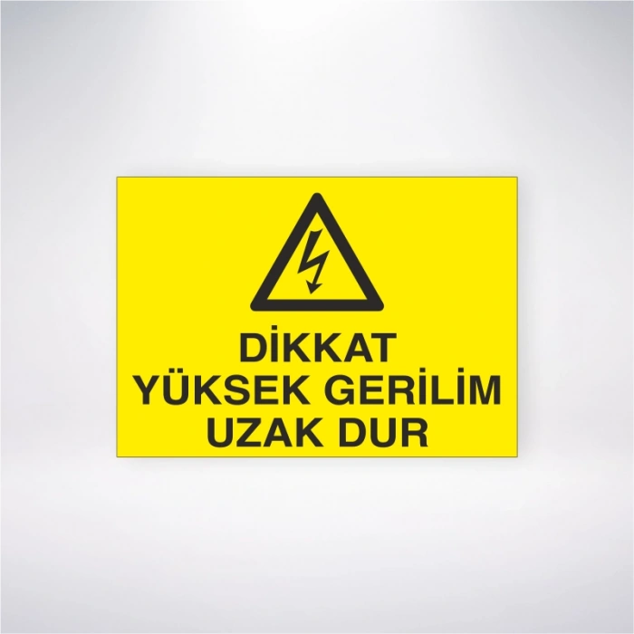 Dikkat Yüksek Gerilim Uzak Dur Sticker 20X28 Cm