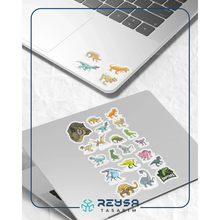 Dinazor Sticker Set-2 15 Parça Telefon, Tablet, Defter, Laptop Sticker