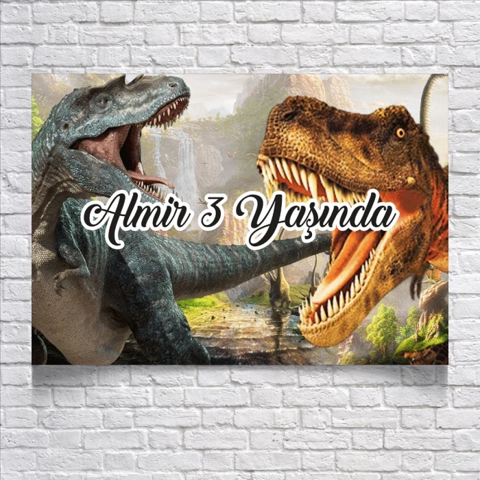 Dinazor T-Rex Temalı Doğum Günü Afişi 70X100 cm