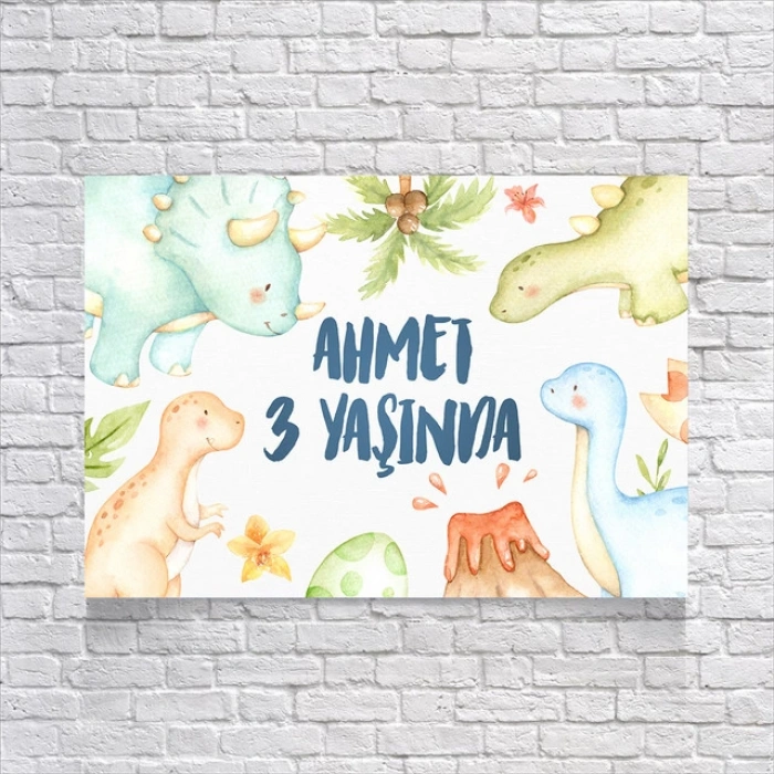 Dinazor Temalı Doğum Günü Afişi 70x100 Cm