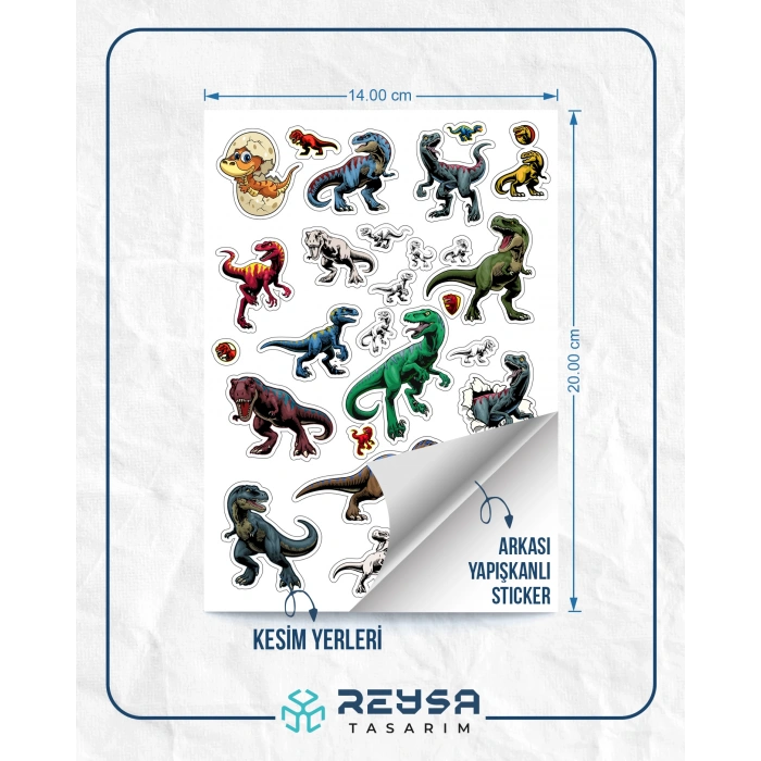 Dinozor Trex Sticker Set 1