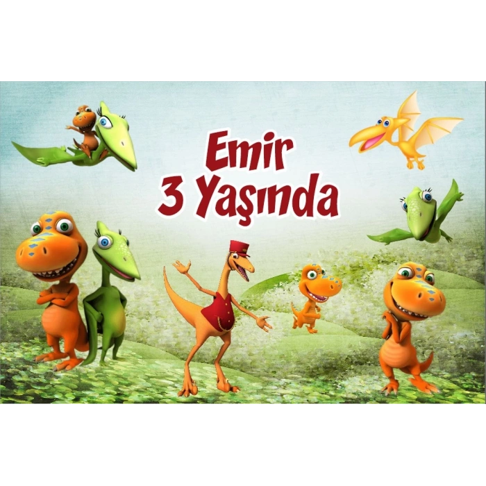 Dinozorlar Temalı Doğum Günü Afişi 50X70 cm