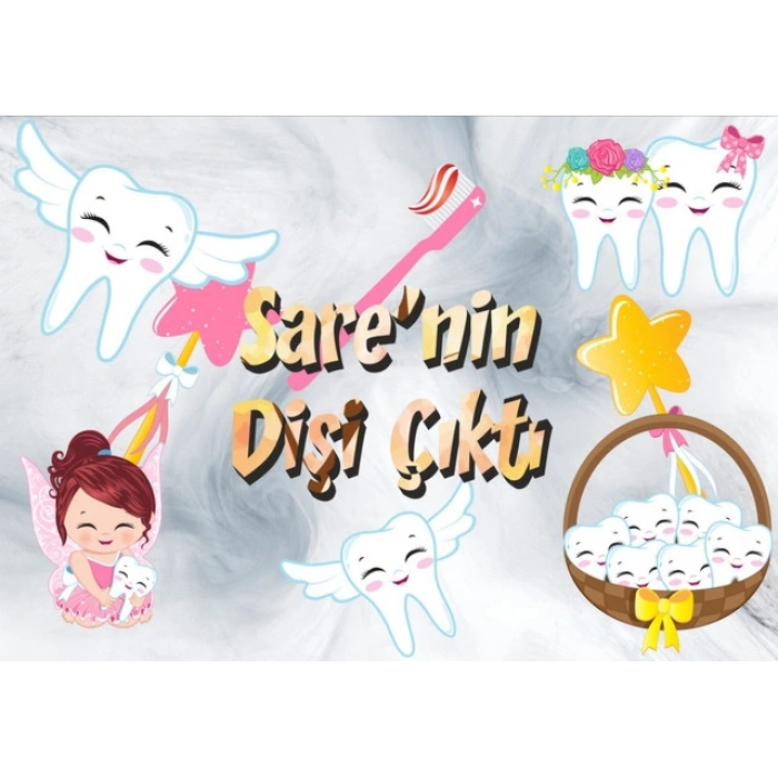 Diş Temalı Diş Buğdayı 50X70 Cm