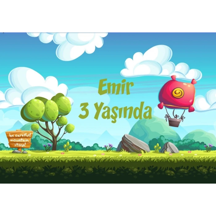 Doğa Temalı Doğum Günü Afişi 100X150 cm