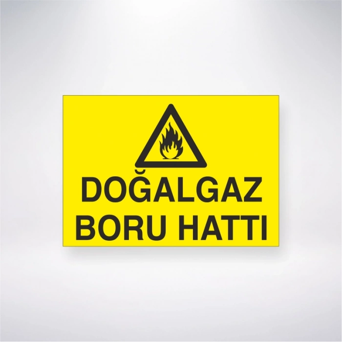 Doğal Gaz Boru Hattı Sticker 20X28 Cm