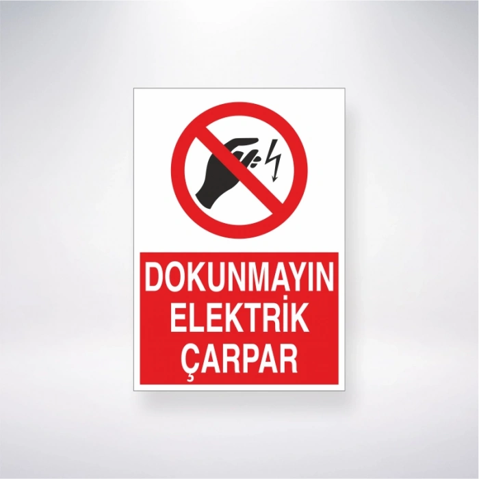 Dokunmayın Elektrik Çarpar Sticker 20X28 Cm