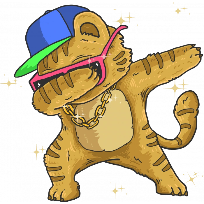 Kedi Sticker 10x10 cmRenkli Sticker