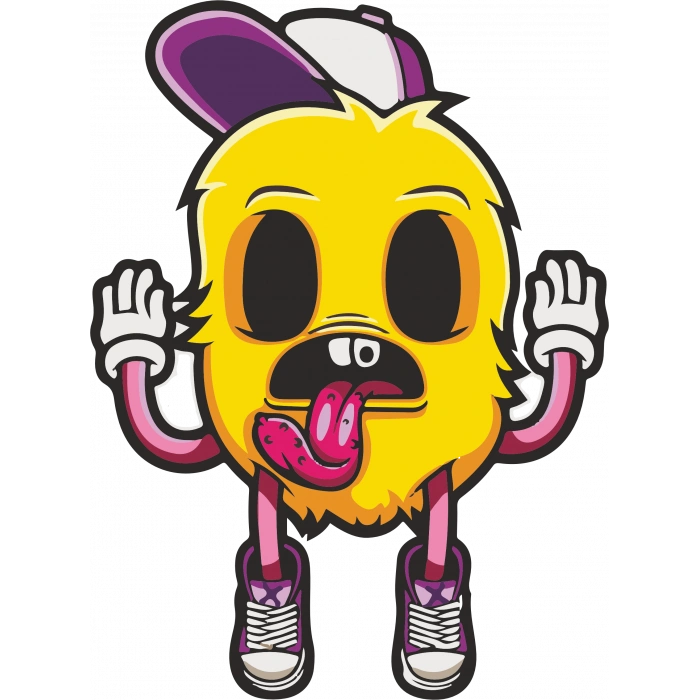 Dondurma Sticker 10x10 cmRenkli Sticker