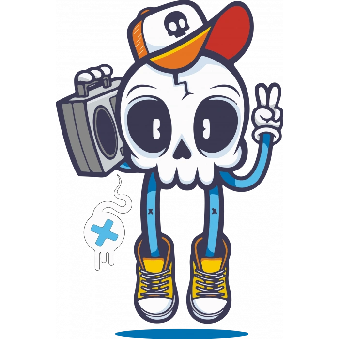 Dondurma Sticker 10x10 cmRenkli Sticker