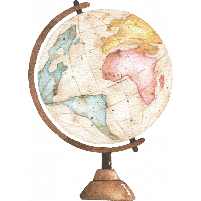 Dünya Küresi Duvar Stickerı
