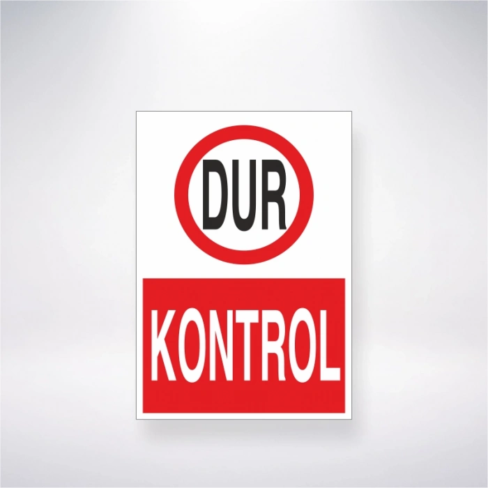 Dur Kontrol Sticker 20X28 Cm