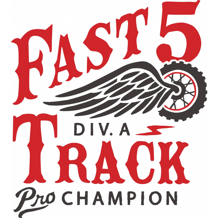 Fast 5 Track Sticker 10x10 cmRenkli Sticker